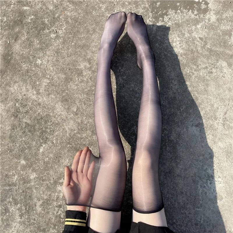 Transparente japanische Stil Oberschenkel hohe Strümpfe Frauen Mädchen Lolita Kniestrümpfe Sommer ultradünne Nylon lange Socken Strümpfe von Joom DACH