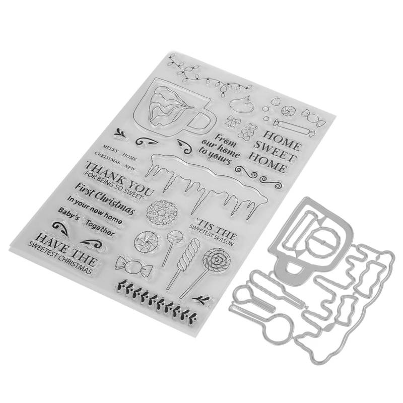 Transparenter Stempel DIY Kartenherstellung Geprägter Transparenter Stempel Messerform Set Scrapbook Dekoration von Joom DACH