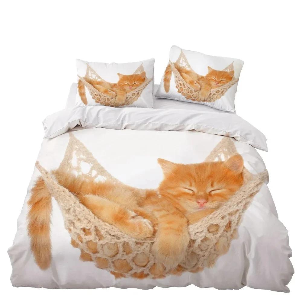Traum NS Hund Katze Bettwäsche Set Heimtextilien Bettbezug Set Bettwäsche 2/3PCS Bettwäsche Set Einzeln Einzeln Jungen Erwachsene Neujahrsgeschenk EU single(135x200cm) von Joom DACH