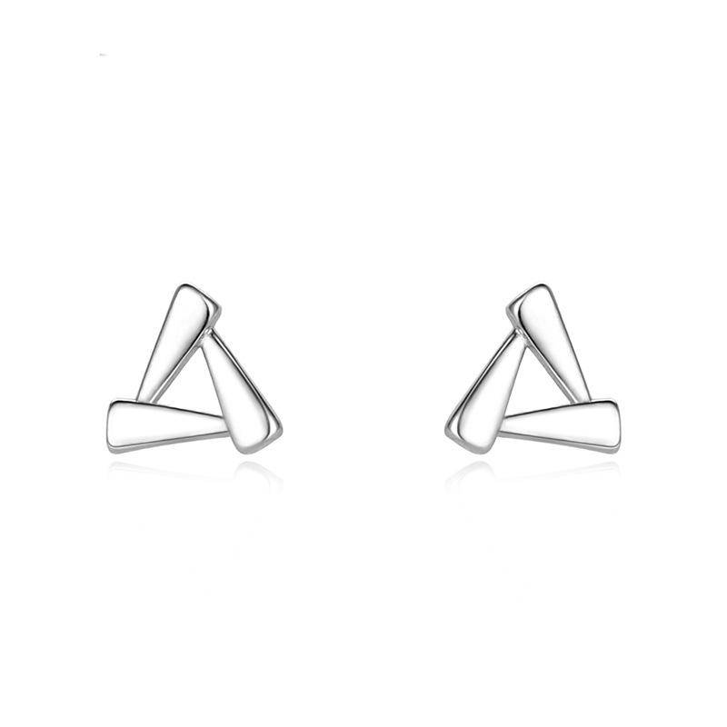 Trend 2025: Geometrische Damen-Ohrstecker aus 925er Silber - Schlichter, stilvoller Sommerschmuck für die Ohren. 925 Silver Needle von Joom DACH