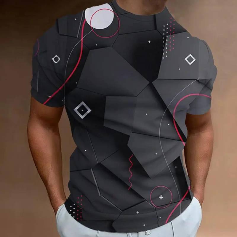 Trend Herren T-Shirt 3D-Druck Zukunftstechnologie Sinn Mode Persönlichkeit Straße Täglich Lässig Herren Kurzarm Top XL von Joom DACH