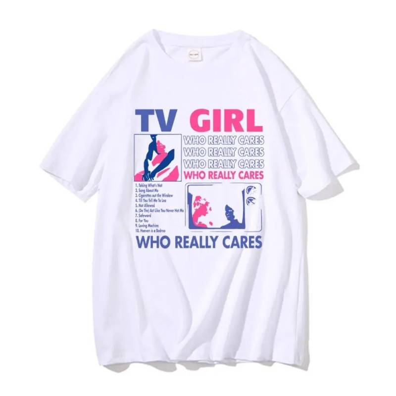Trend Tv Girl Lovers Rock Song Print T-Shirt Männer Frauen Baumwolle Hip Hop Übergroßes T-Shirt Kurzarm T-Shirt Streetwear Tops T-Shirt L weiß von Joom DACH