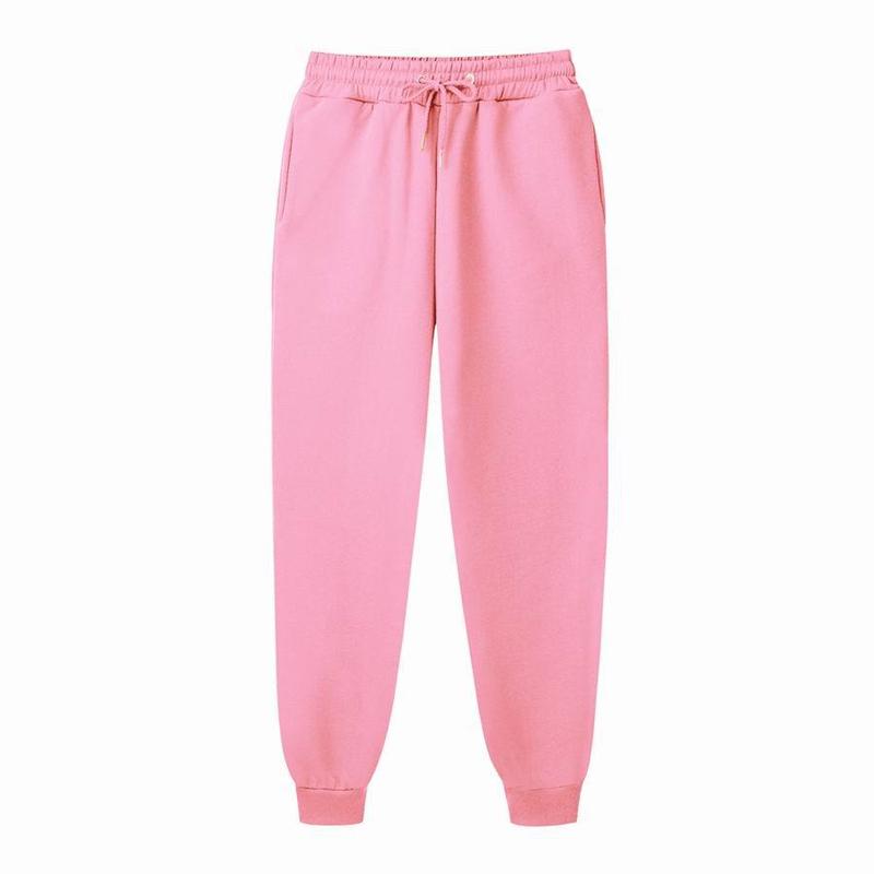 Trendige Freizeit-Sporthose für Männer und Frauen im Herbst und Winter mit plüschigen und verdickten modischen warmen Leggings L rosa von Joom DACH