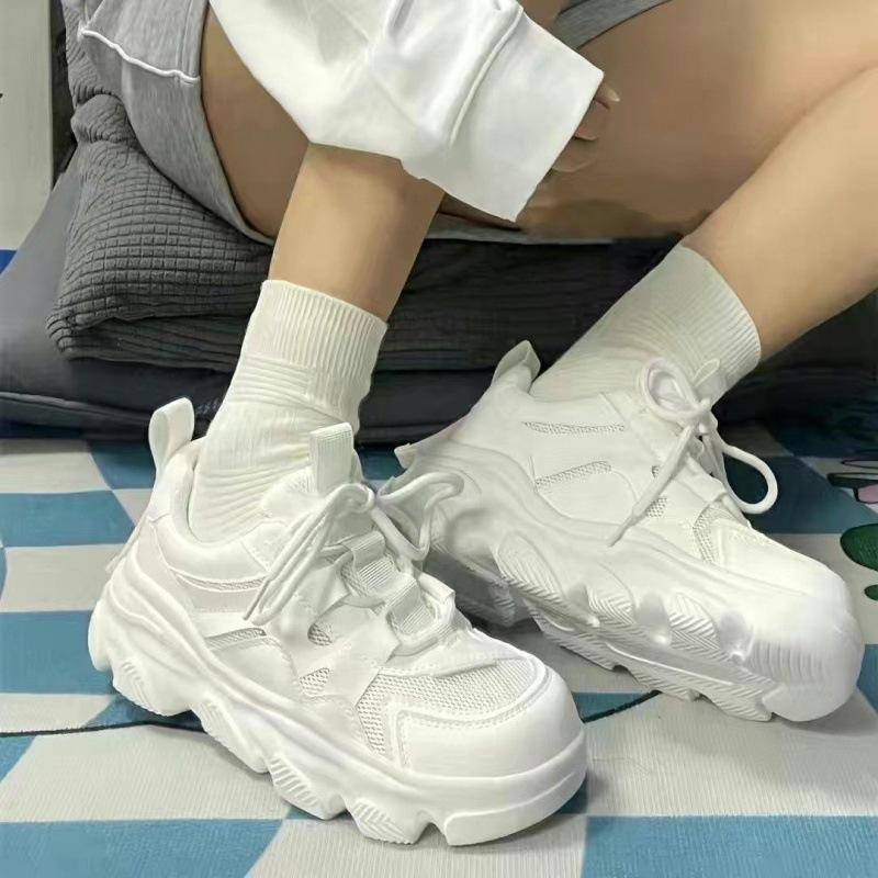 Trendige Frühling und Herbst Neu All-Match Dicke Sohle Erhöht Freizeit Sneaker Kinder 40 von Joom DACH