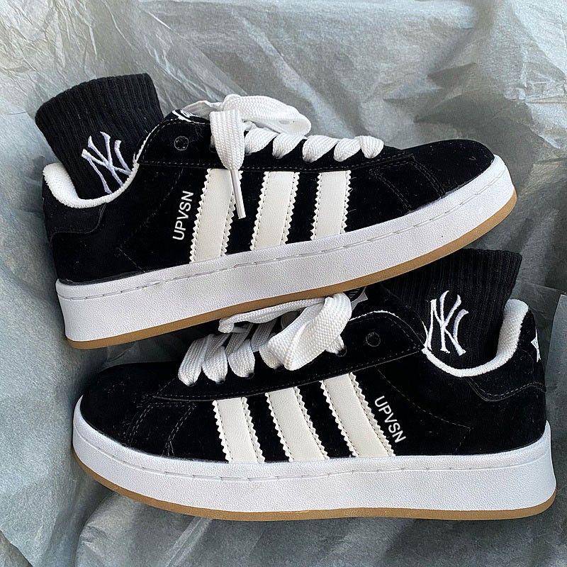 Trendige Herren Herbst Low-Top Casual Sneaker – Teen Vielseitige Drei-Streifen Trainer im deutschen Stil mit dicken Sohlen Size 42 von Joom DACH