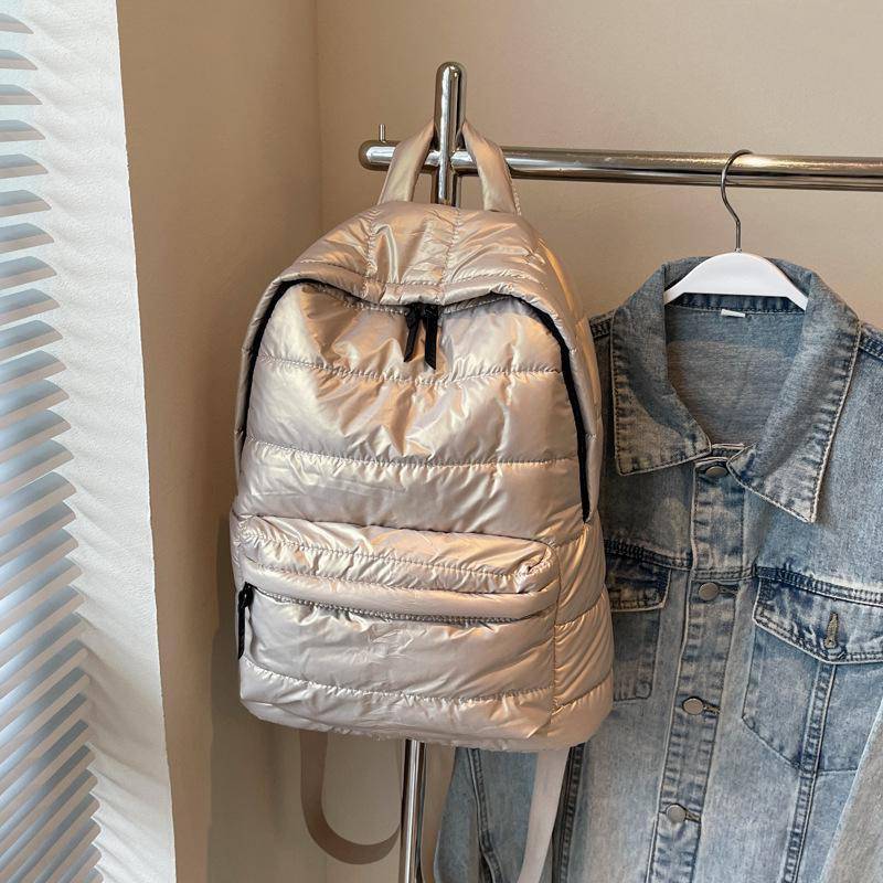 Trendiger Damen-Rucksack aus Baumwolle – lässig, vielseitig, großes Fassungsvermögen, leicht khaki von Joom DACH