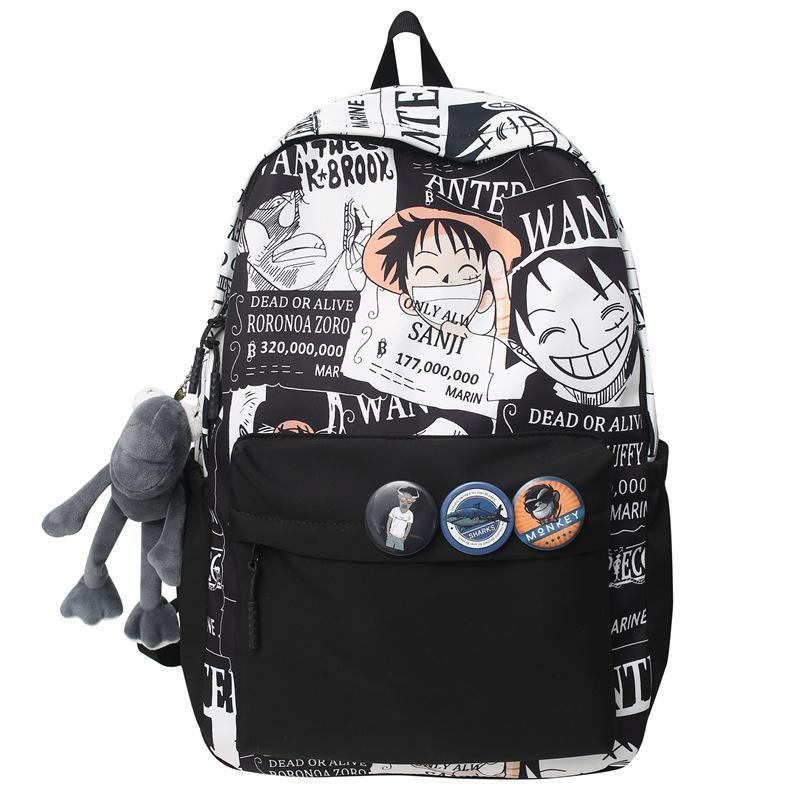 Trendiger Rucksack mit Anime-Print für Jungen der Unterstufe - Lässiger Rucksack mit großer Kapazität Bag Only von Joom DACH