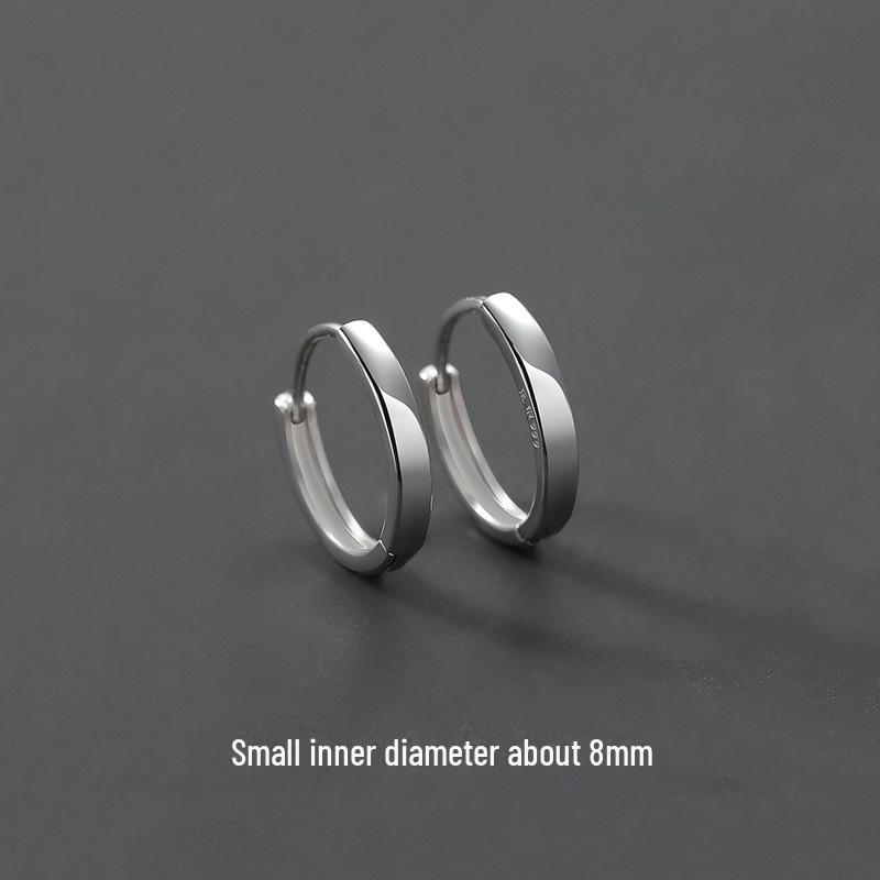 Trendy 925 Herren Schlichte Creolen Clip-On Ohrringe & Ohrstecker von Joom DACH