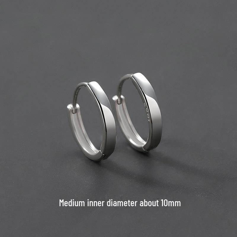 Trendy 925 Herren Schlichte Creolen Clip-On Ohrringe & Ohrstecker von Joom DACH