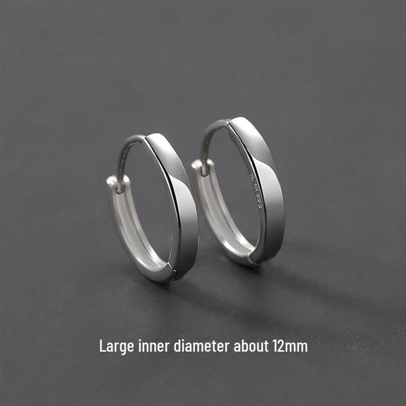 Trendy 925 Herren Schlichte Creolen Clip-On Ohrringe & Ohrstecker von Joom DACH