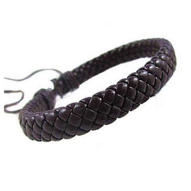 Trendy Charm Armbänder Leder Schmuck gewebt Seil Kette komfortable Vintage Männer Frauen Geschenk braun von Joom DACH