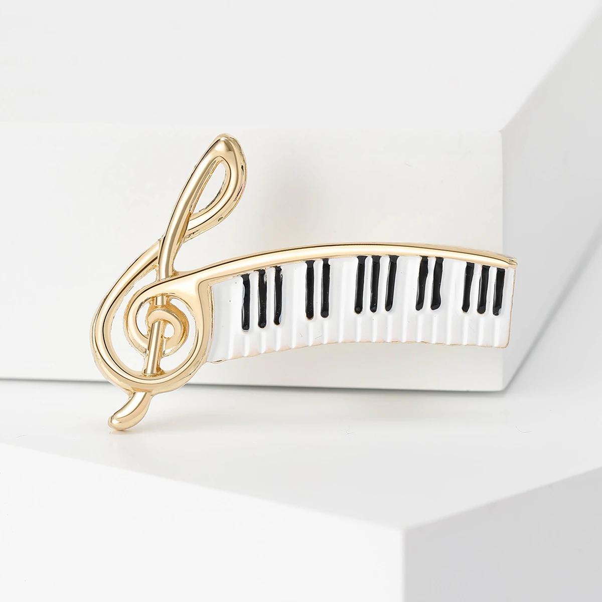 Trendy Klavier Broschen Für Frauen Musikinstrument Party Casual Brosche Pin Schmuck Geschenke gold von Joom DACH