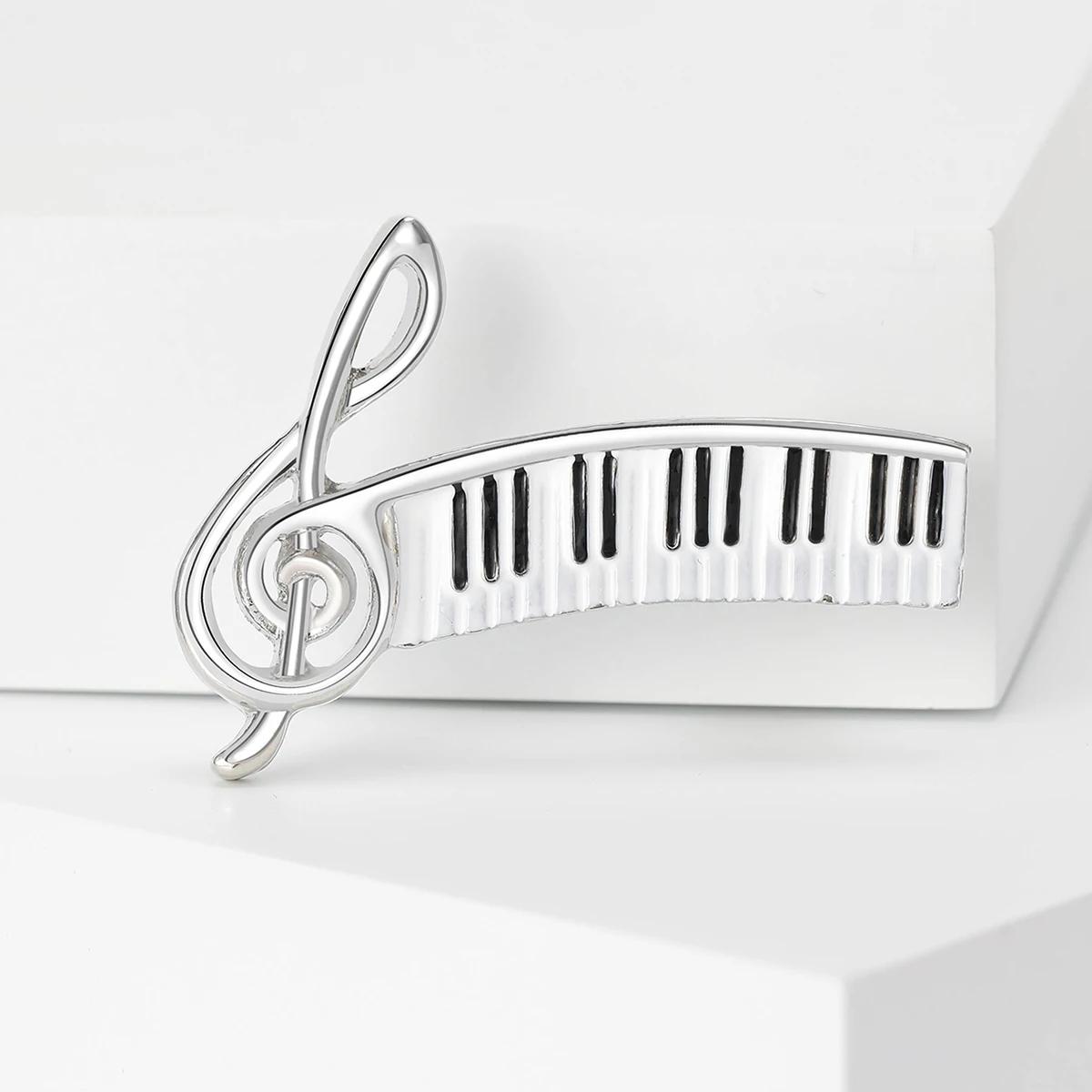 Trendy Klavier Broschen Für Frauen Musikinstrument Party Casual Brosche Pin Schmuck Geschenke silber von Joom DACH