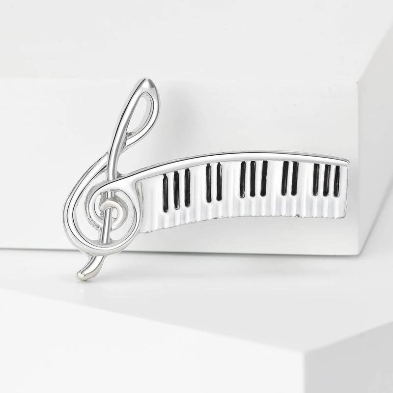 Trendy Klavier Broschen Für Frauen Musikinstrument Party Casual Brosche Pin Schmuck Geschenke silber von Joom DACH