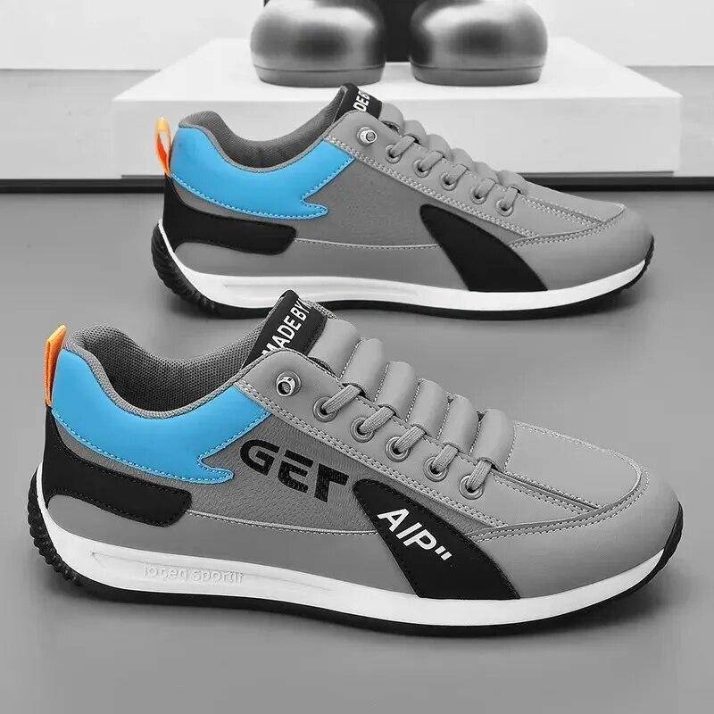 Trendy Modische Sportschuhe für Herren Frühling 2024 Neuer Stil Casual Sneakers Schnür-Laufschuhe 41 grau von Joom DACH