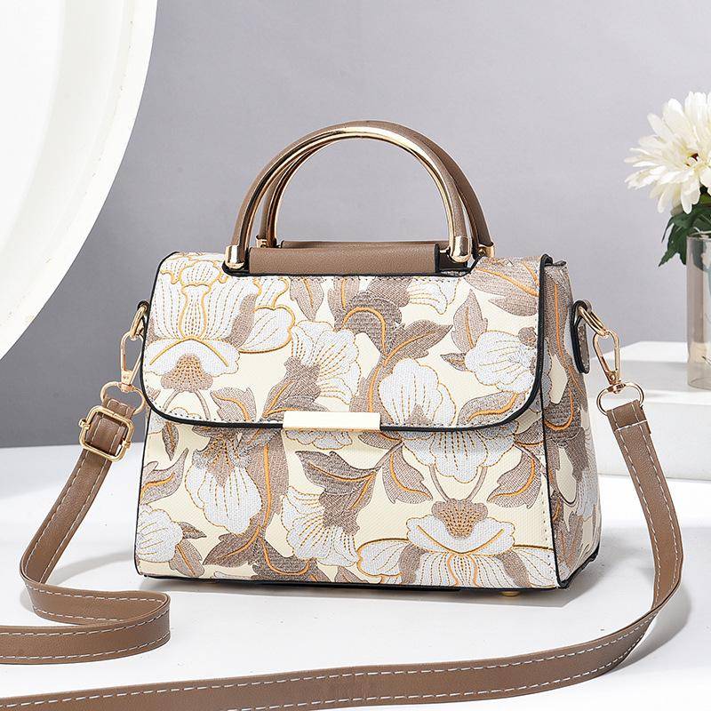 Trendy National Style Cross-Border Printed Umhängetasche für Damen – Neue Modehandtasche 23cm Length, 11cm Width, 18cm Height khaki von Joom DACH