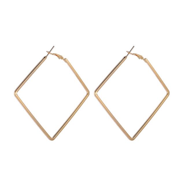 Trendy Oversize Geometrische Große Creolen Für Frauen Basketball Brincos Übertrieben Große Quadratische Ohrringe Punk Schmuck von Joom DACH