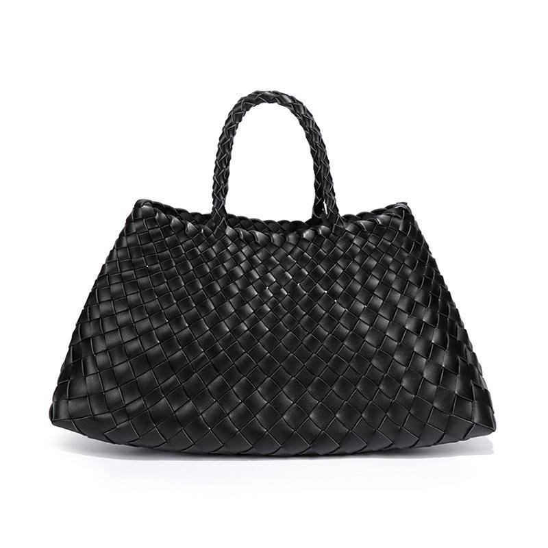 Trendy und Retro Große-kapazität Hand-gehalten frauen Tasche, Hand-woven Mutter-und-kind Tasche, pendler und Business Single-schulter Tote Tasche von Joom DACH