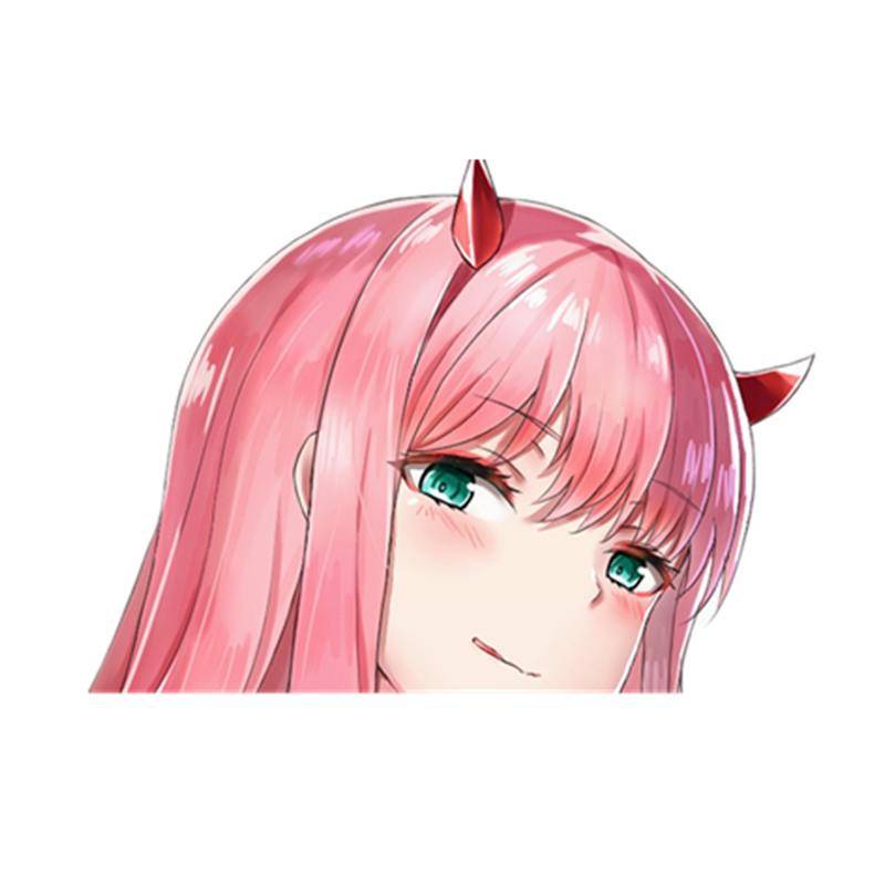 Tri Koshki KCS168 Peeker Big Head Anime Darling In The Franxx Zero Two Autoaufkleber, PVC, bunte Aufkleber auf der Stoßstange long side 15cm -S von Joom DACH