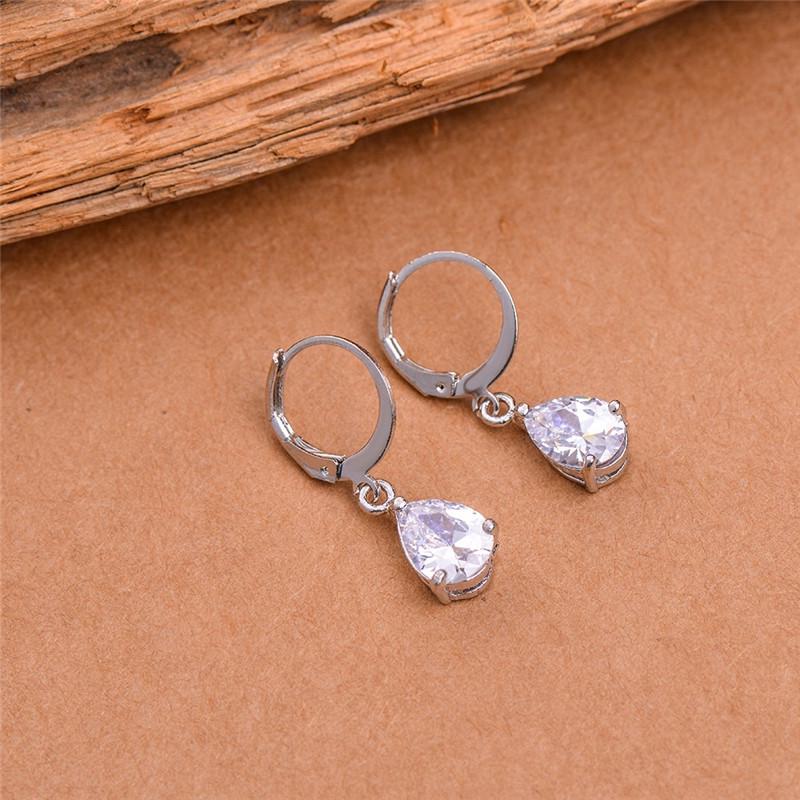 Tropfenförmige Amethyst-Ohrhänger für Damen silber von Joom DACH