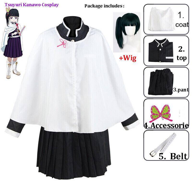 Tsuyuri Kanao Cosplay schwarze Perücke Kostüm Kimono Frau Mädchen Anime Demon Slayer Kimetsu No Yaiba Uniform Neujahr Kimono Haori Kleidung Kinder Mädchen S Tsuyuri Kanao Cosplay schwarze Perücke Kostüm Kimono Frau Mädchen Anime Demon Slayer Kimetsu No Yaiba Uniform Neujahr Kimono Haori Kleidung Kinder Mädchen S von Joom DACH