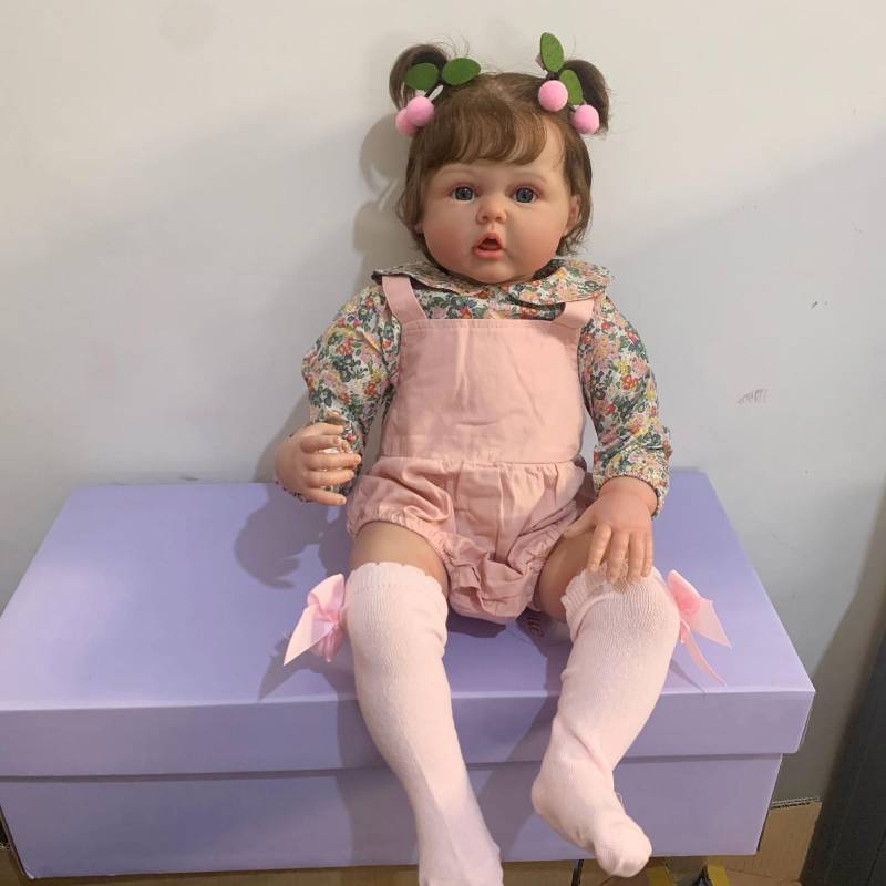 Tuch Körper 60 CM Reborn Baby Puppe 3D Farbe Haut Mit Vene Silikon Spielzeug Für Mädchen Prinzessin Kleinkind Bebe Künstler sammlung Geschenk von Joom DACH