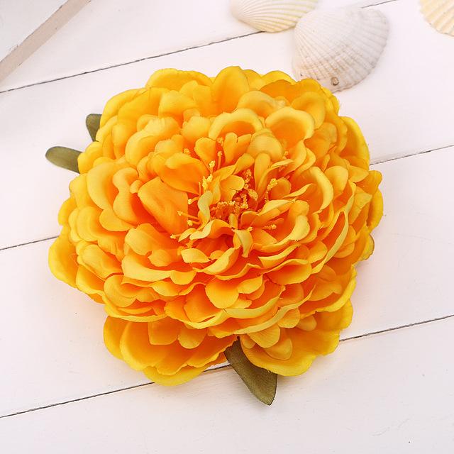 Tuchkunst Pfingstrose Blume Brosche Stoff Anstecknadeln Kleid Strickjacke Abzeichen Corsage Hochzeit Broschen Für Frauen Kleidung Zubehör gelb von Joom DACH