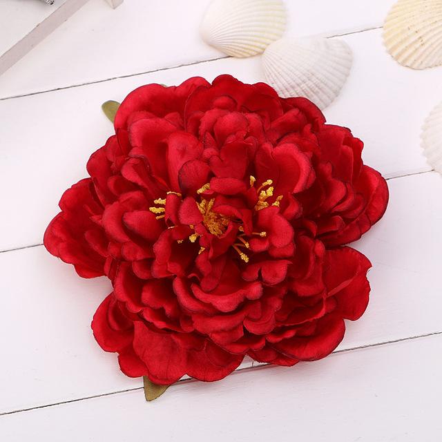 Tuchkunst Pfingstrose Blume Brosche Stoff Anstecknadeln Kleid Strickjacke Abzeichen Corsage Hochzeit Broschen Für Frauen Kleidung Zubehör rot von Joom DACH