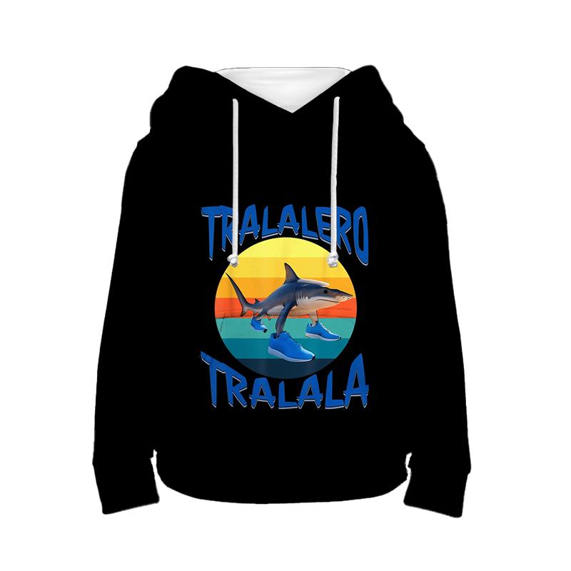 Tung Tung Tung Sahur Hoodie Italienischer Hirnfraß Kinderbekleidung Tralalero Tralala Kinder Sport Sweatshirt für Jungen und Mädchen Pullover 140 braun von Joom DACH