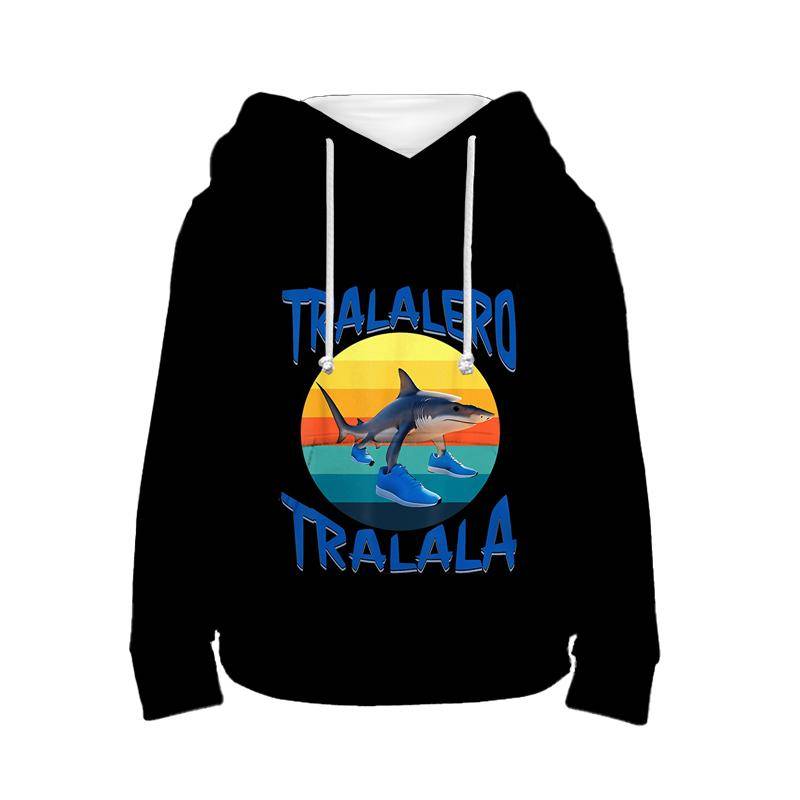 Tung Tung Tung Sahur Hoodie Italienischer Hirnfraß Kinderbekleidung Tralalero Tralala Kinder Sport Sweatshirt für Jungen und Mädchen Pullover 140 braun von Joom DACH