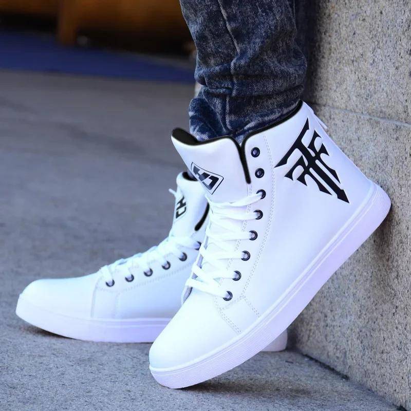 Turnschuhe Mann Vulkanisierte Turnschuhe Männlichen Bequeme High Top Schuhe Männer Herbst Frühling Mode Herren Schuhe Vulkanisierte Schuhe 45 von Joom DACH