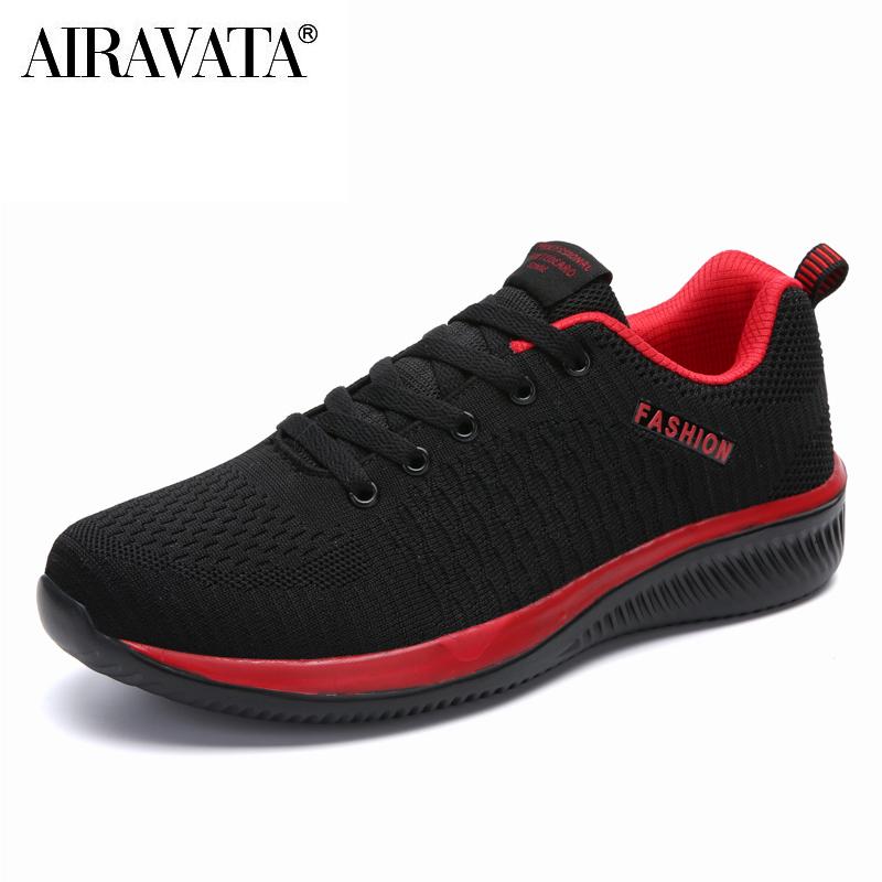 Turnschuhe für Männer und Frauen, modische Outdoor-Lauf-Sneaker, atmungsaktive Freizeitschuhe, Größe 35–48 45 rot/schwarz von Joom DACH