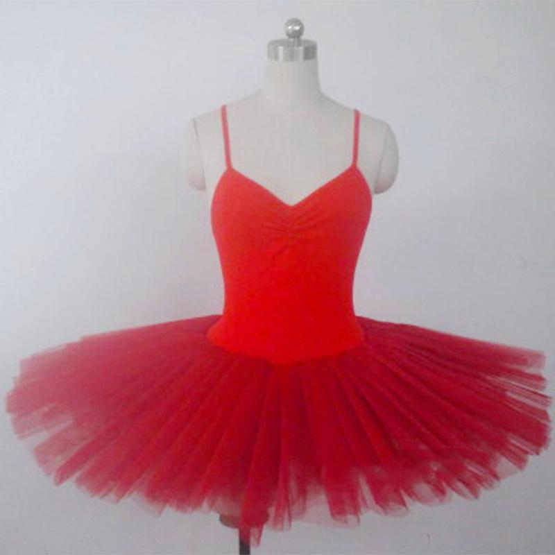 Tutu Erwachsene Ballett Trikot Schwarz Rot Weiß Kostüme Ballerina Frauen Ballett Tanz Kleidung Kind Kind Mädchen 140cm rot von Joom DACH