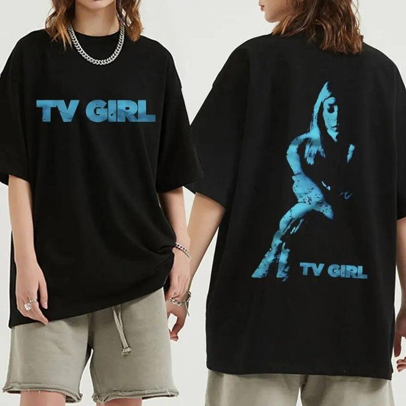 Tv Girl The Night in Question T-Shirt French Exit Album Grafik T-Shirt Unisex Damen Mode Lässig Baumwolle Übergroße T-Shirts Streetwear S von Joom DACH