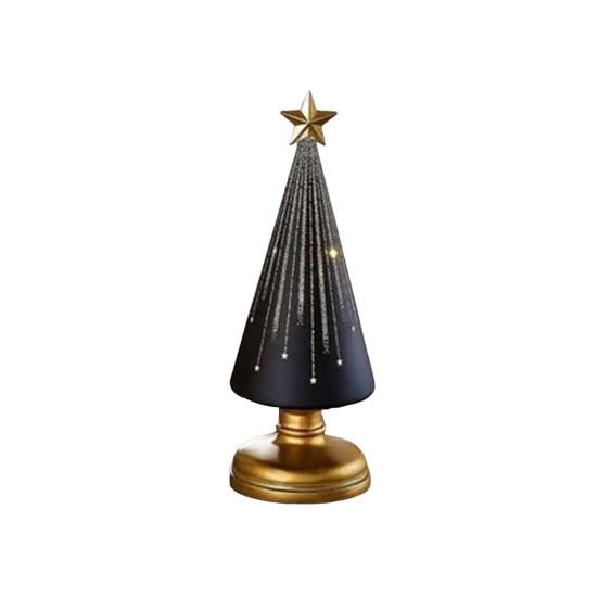 Twinkle Light Christmas Tree Illuminated Starry Night Resin Christmas Tree Ornament S schwarz von Joom DACH