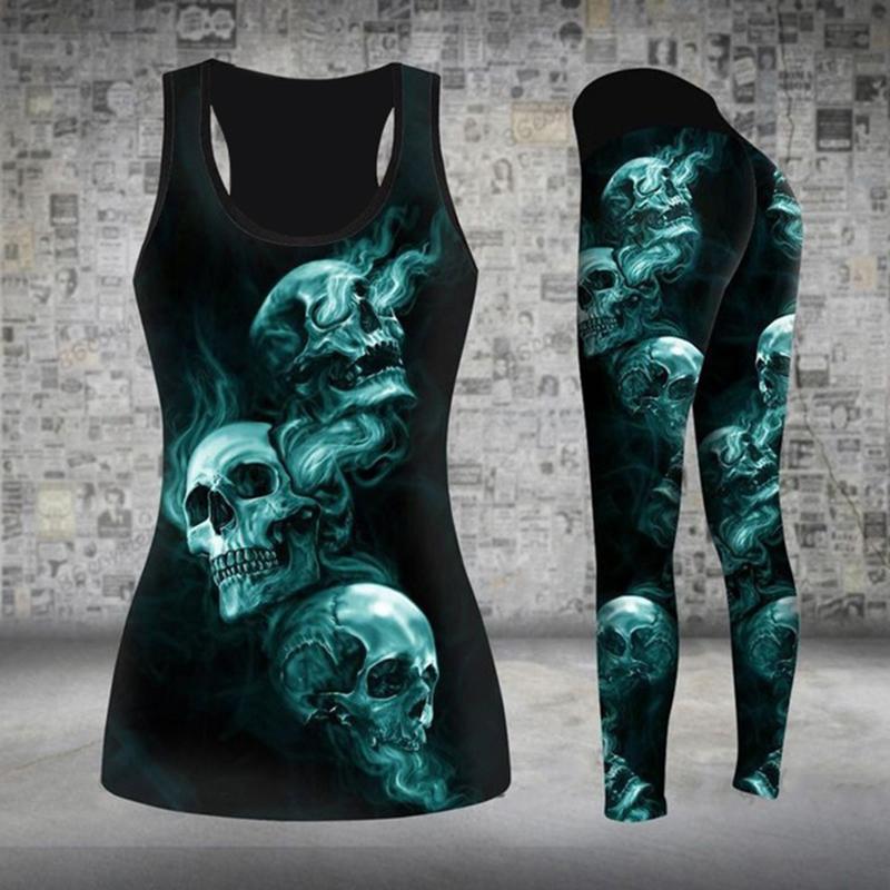 Two Ghosts Print Yoga-Outfit für Damen, modische 3D-gedruckte Workout-Leggings, Fitness, Sport, hohe Taille, lässige Yoga-Hose für Damen M hellblaue Two Ghosts Print Yoga-Outfit für Damen, modische 3D-gedruckte Workout-Leggings, Fitness, Sport, hohe Taille, lässige Yoga-Hose für Damen M hellblaue von Joom DACH