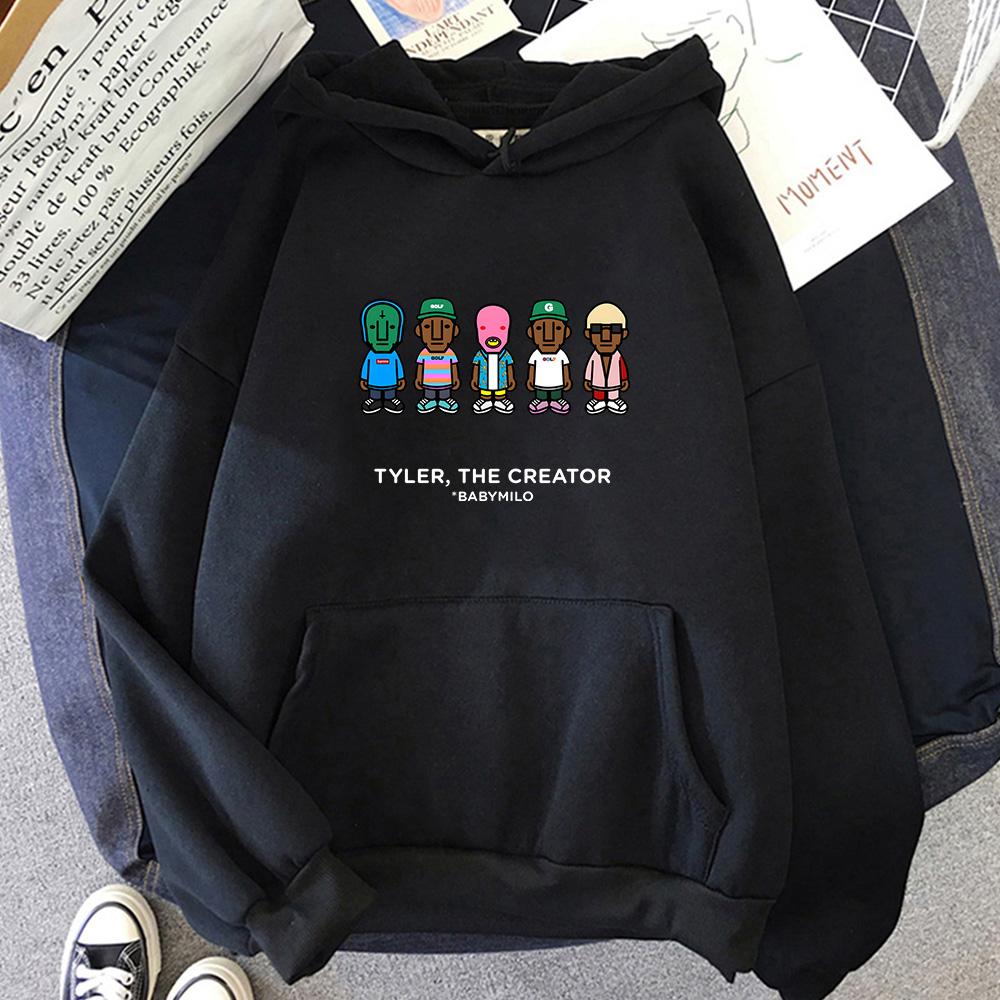 Tylerr The Creator Hip Hop Rapper Vintage Hoodies Herren Sweatshirts Neue lockere und bequeme Pullover Y2k Streetwear M schwarz von Joom DACH
