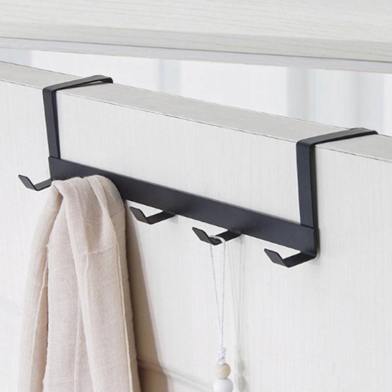 Über der Tür 5 Haken Home Badezimmer Organizer Rack Kleidung Mantel Hut Handtuch Kleiderbügel One Size schwarz von Joom DACH