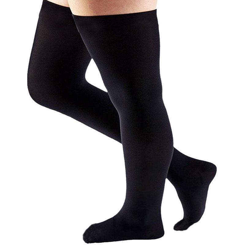 Übergröße, 2 Farben, 1 Paar, Kompressionsstrümpfe für Damen und Herren, Kompressionssocken, Unisex, Stressabbau, Sportsocken 4XL von Joom DACH