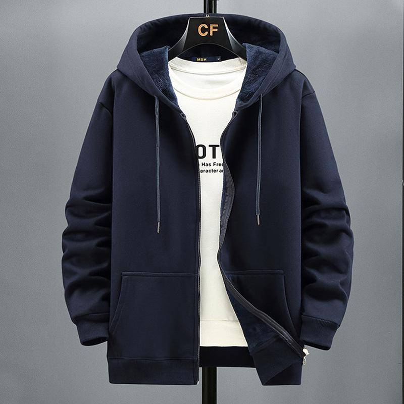 Übergröße 10XL 12XL Kapuzenpullover Herren Herbst Winter Fleece Hoodies Einfarbige Jacke Hoodies Große Größe 12XL Blau Schwarz Rot Grau 4XL navy blau von Joom DACH