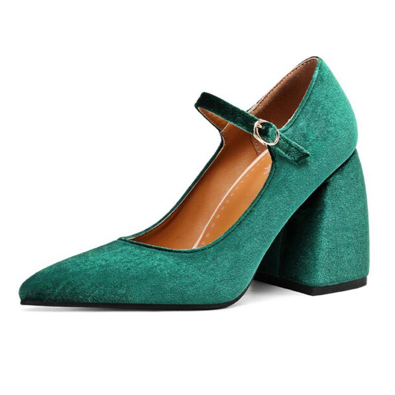 Übergröße 44 45 46 47, Damenschuhe, neue Mary-Jane-Pumps aus Wildleder, High Heels für Damen, Arbeitsschuhe, Schuhe für Damen mit klobigen Absätzen 42 von Joom DACH