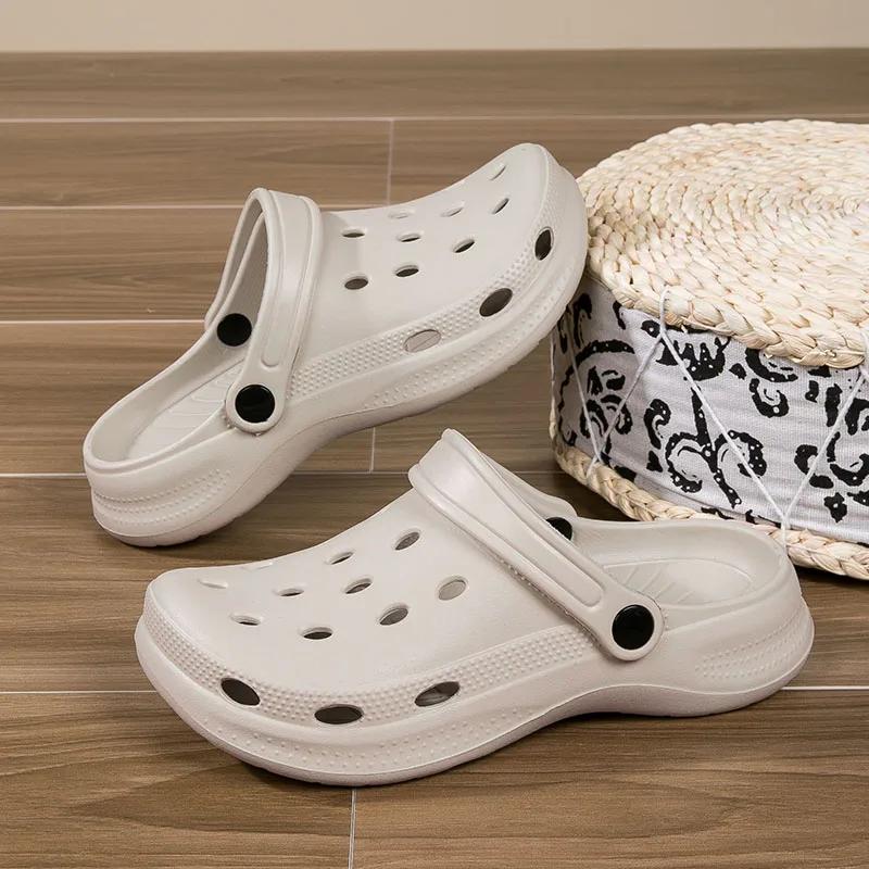 Übergröße 46 47 48 Sommer Herren Clogs Hausschuhe Herren- und Damen Freizeit Pantoletten Strandschuhe Haus Gartenschuhe Outdoor Sandalen 47-48 beige von Joom DACH