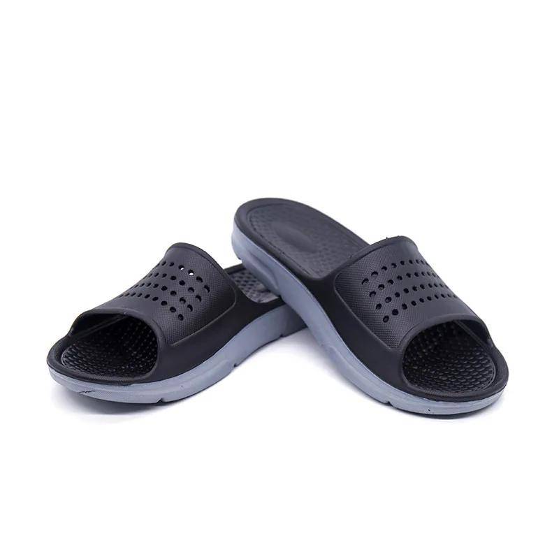 Übergröße 49 50 Herren Badeslipper Hausschuhe Rutschfest Wasserableitend Strandschuhe Leicht Bequem Weiche Sohle Pantoletten 49 schwarz grau von Joom DACH