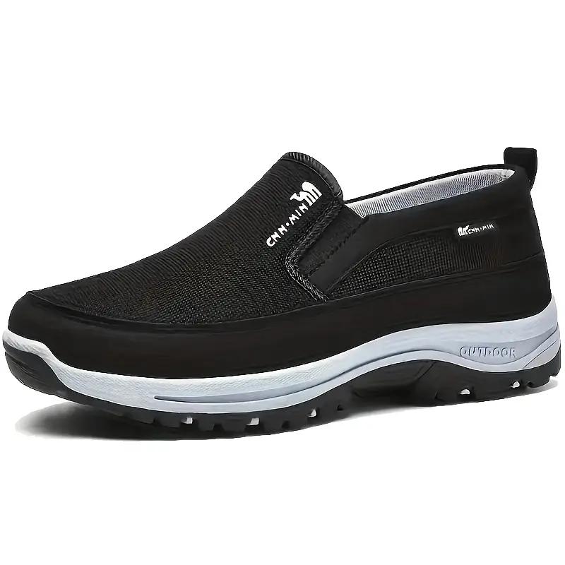 Übergröße 49 Atmungsaktive Strick-Slipper für Herren Bequeme rutschfeste Freizeit-Sneaker mit dicker Sohle für Outdoor-Aktivitäten 48 schwarz von Joom DACH