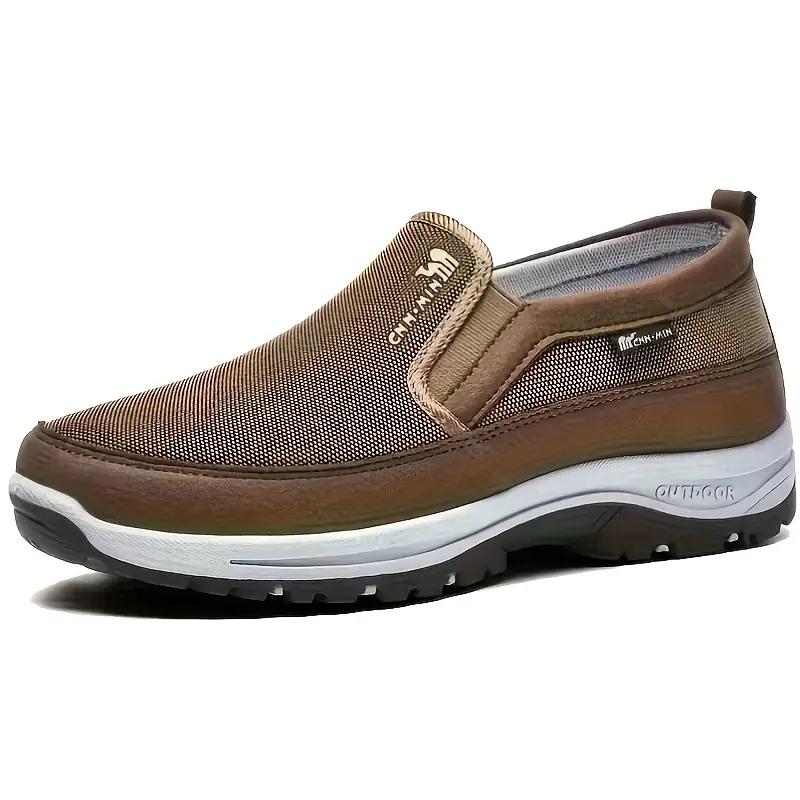 Übergröße 49 Atmungsaktive Strick-Slipper für Herren Bequeme rutschfeste Freizeit-Sneaker mit dicker Sohle für Outdoor-Aktivitäten 49 braun von Joom DACH