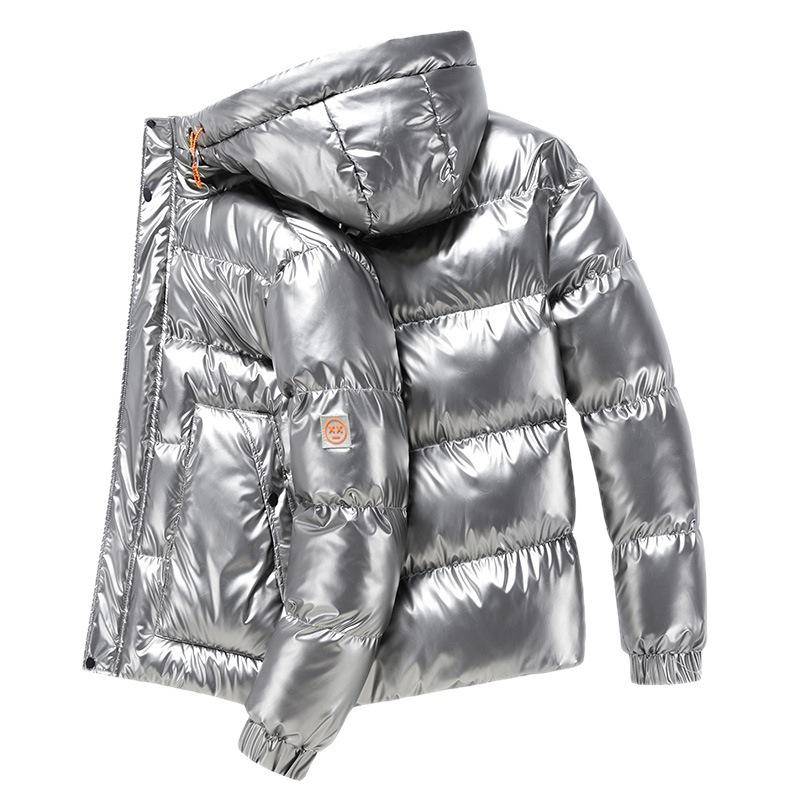 Übergröße 8XL 7XL 6XL Glänzende Mäntel Herren Kapuze Warmer Hip HOP Wintermantel Herren Baumwollgefütterte Parkas Lässiger dicker Herrenparka 6XL grau von Joom DACH