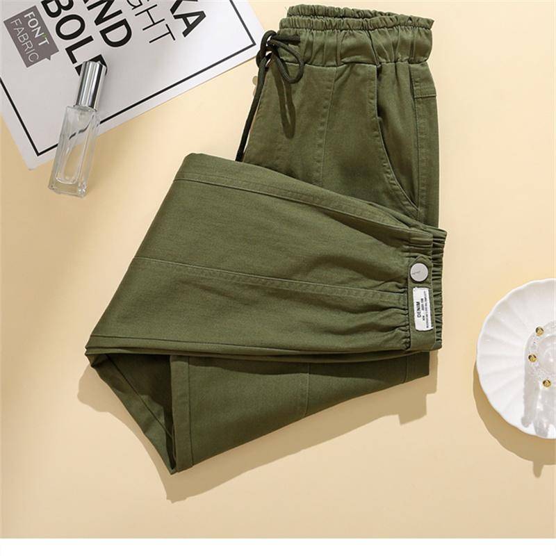 Übergröße Frühling Damen Hose Mode Locker Patchwork Lässiger Stil Gestreifte Damen Hose Hose Grün 4XL 5XL grün von Joom DACH