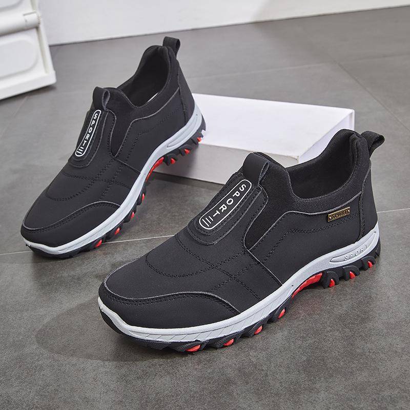 Übergröße Herren Herbst Winter Schuhe Rutschfest Leichtgewichtige Walking Sneakers Slipper Gepolsterte Sohle Bequeme Sportschuhe 43 schwarz von Joom DACH
