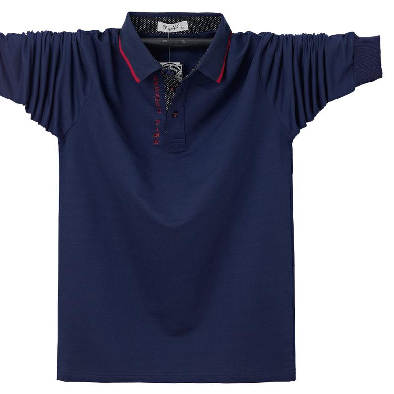Übergröße Herren Langarm Poloshirt - Umlegekragen, Übergröße, Lockere Passform, Business-Stil 2XL von Joom DACH