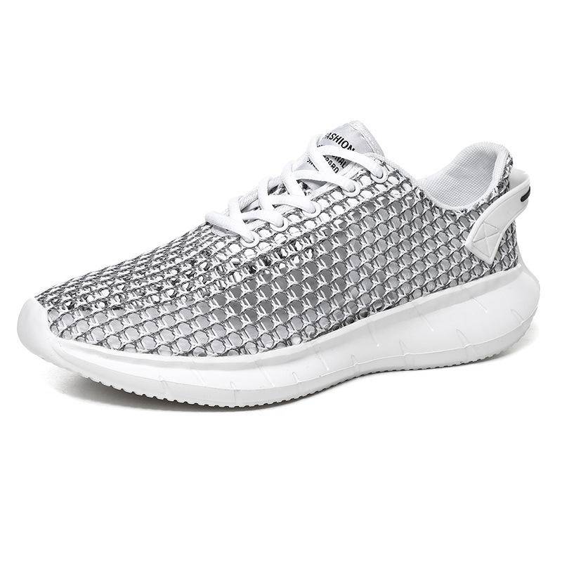 Übergröße Herren Sneaker Sommer Großloch Fliegenstrick Hohl Herren Atmungsaktive Schuhe Eva Außensohle Leichte Freizeitschuhe 46 von Joom DACH
